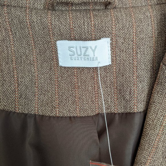 NWT Suzy Shier Herringbone Blazer - Picture 8 of 9